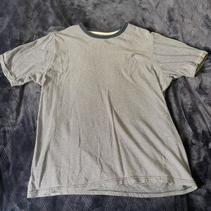 Large stripped shirt.